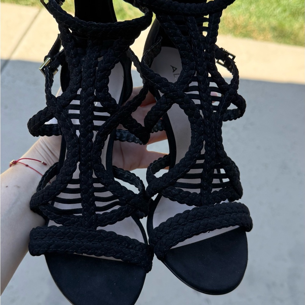 Aldo Black Braided Women's Sandals